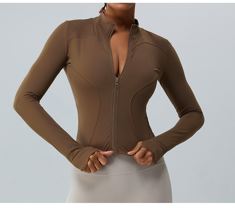 Girls Cardio Yoga Jacket – Slim Fit, Thumbholes, Soft Stretch Fabric | For Skating, Gymnastics, Running